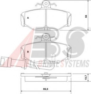 Колодки тормозные дисковые | зад | - ABS 36170