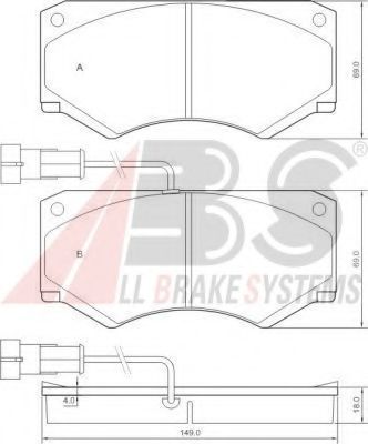 Колодки тормозные дисковые - ABS 37295