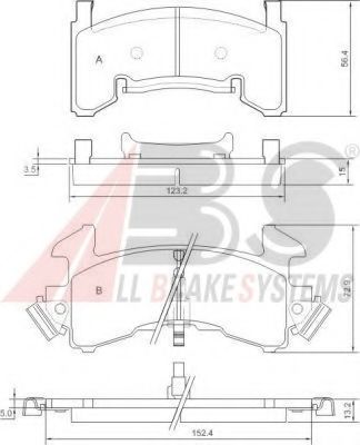 Колодки тормозные дисковые - ABS 38154