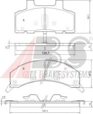 Колодки тормозные дисковые - ABS 38215