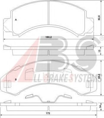 Колодки тормозные дисковые - ABS 38249
