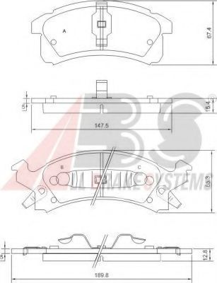 Колодки тормозные дисковые - ABS 38506