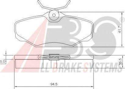 Колодки тормозные дисковые - ABS 38610