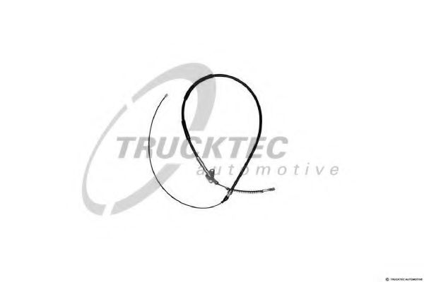 Трос стояночного тормоза | зад прав | - Trucktec Automotive 02.35.043