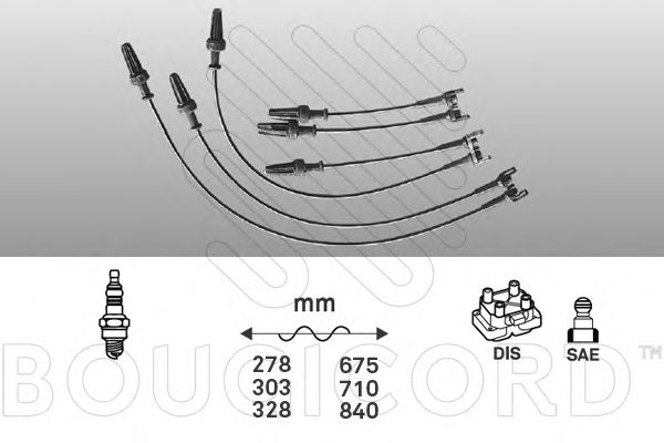 Комплект высоковольтных проводов - Bougicord 1434
