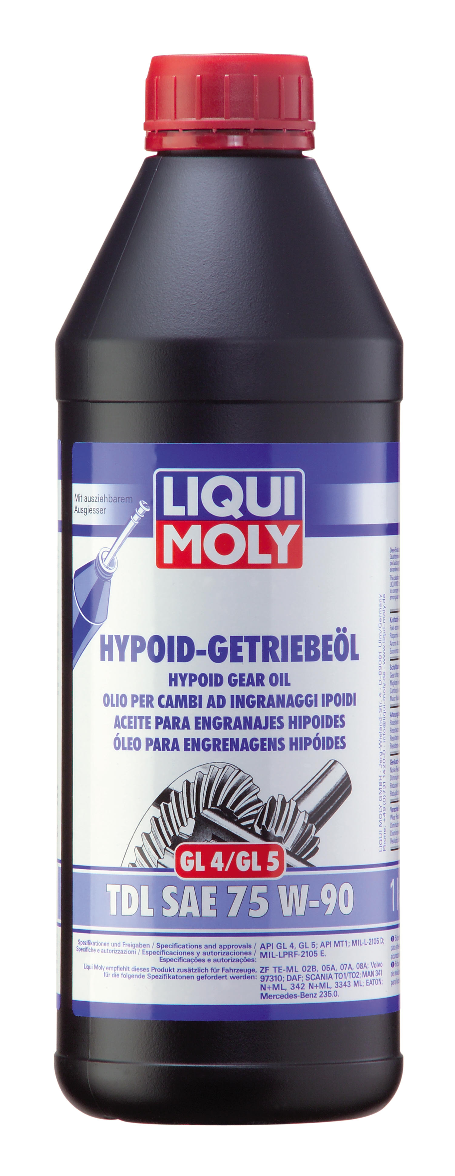 75w-90 Hypoid-Getriebeoil TDL gl4/5, 1л (полусинт.транс.масло) - Liqui Moly 1407