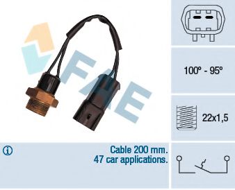 Термовыключатель вентилятора радиатора - FAE 36220