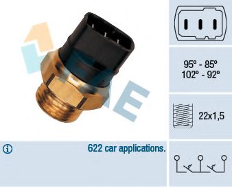 Термовыключатель вентилятора радиатора - FAE 37820