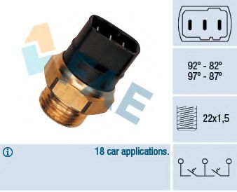 Термовыключатель вентилятора радиатора - FAE 38150