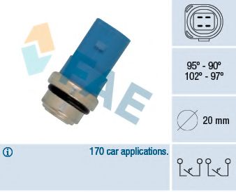 Термовыключатель вентилятора радиатора - FAE 38391