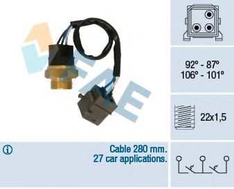 Термовыключатель вентилятора радиатора - FAE 38400