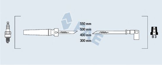 Комплект высоковольтных проводов - FAE 83564