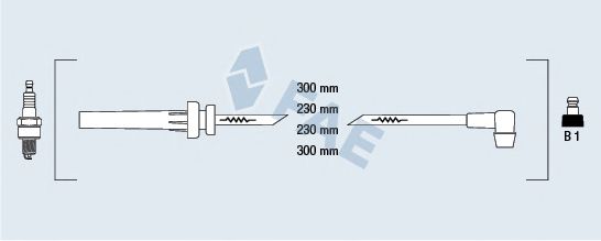 Комплект высоковольтных проводов - FAE 83982