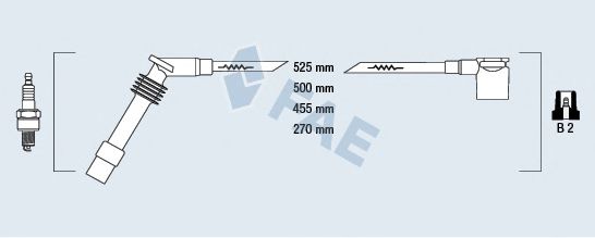 Комплект высоковольтных проводов - FAE 85084