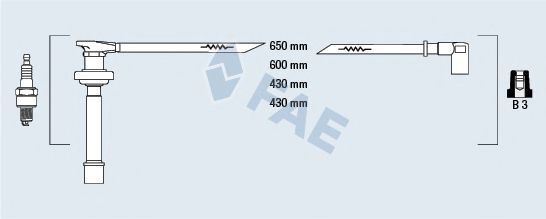 Комплект высоковольтных проводов - FAE 85861