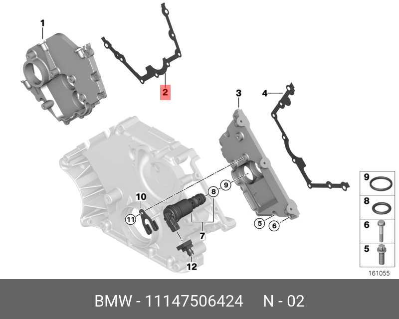 Прокладка крышки ГРМ - BMW 11 14 7 506 424