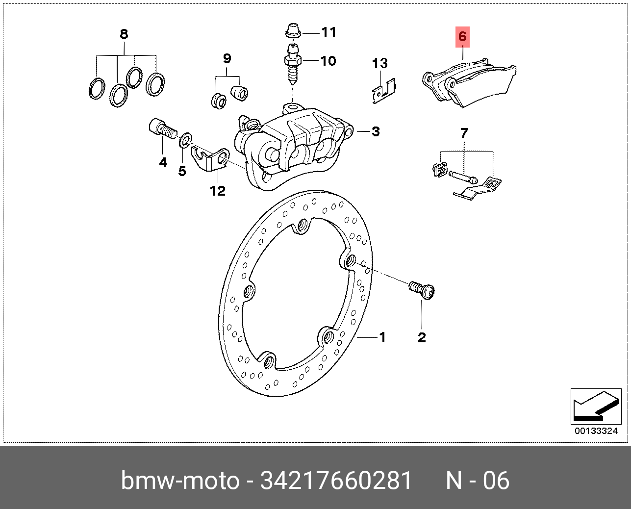 Комплект тормозных колодок, дисковый тормоз | зад | - BMW 34 21 7 660 281