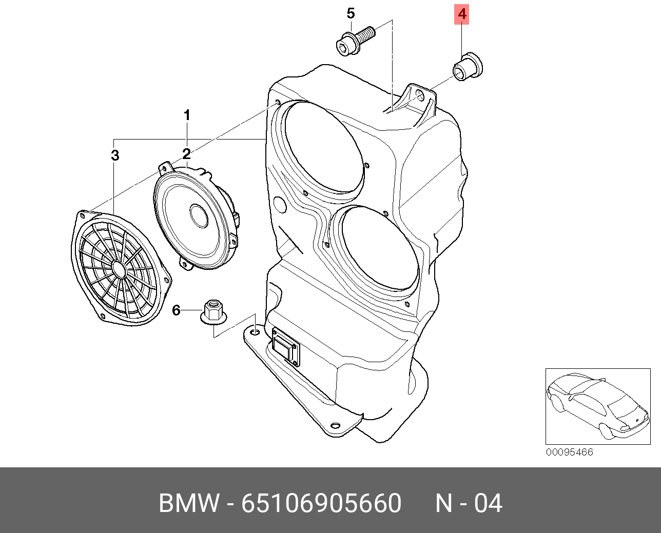 Амортизатор - BMW 65 10 6 905 660