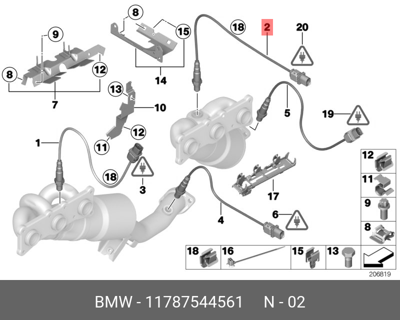 Лямбда-зонд - BMW 11 78 7 544 561
