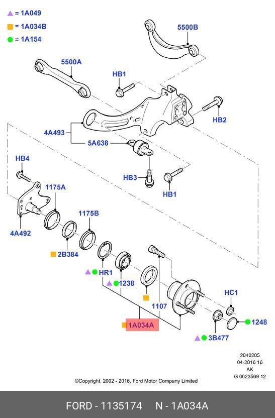 Ступица колеса задн. Ф1 диски - Ford 1 135 174