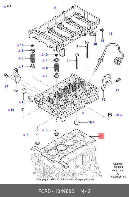 Прокладка головки цилиндров - Ford 1 349 880