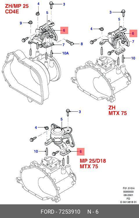 Опора двигателя - Ford 7 253 910