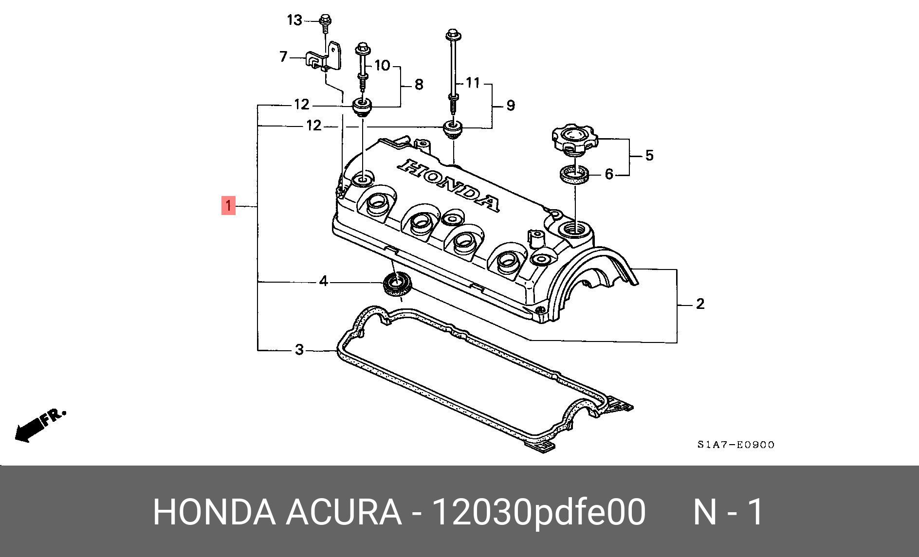 Прокладка клапанной крышки (набор) - Honda 12030-PDF-E00
