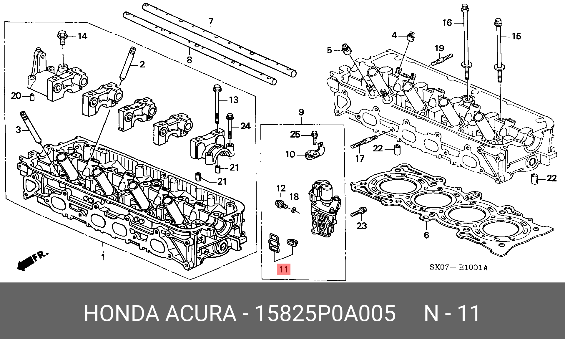 Прокладка крышки клапанной - Honda 15825P0A005