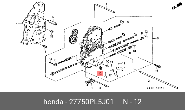 Фильтр масляный - Honda 27750-PL5-J01