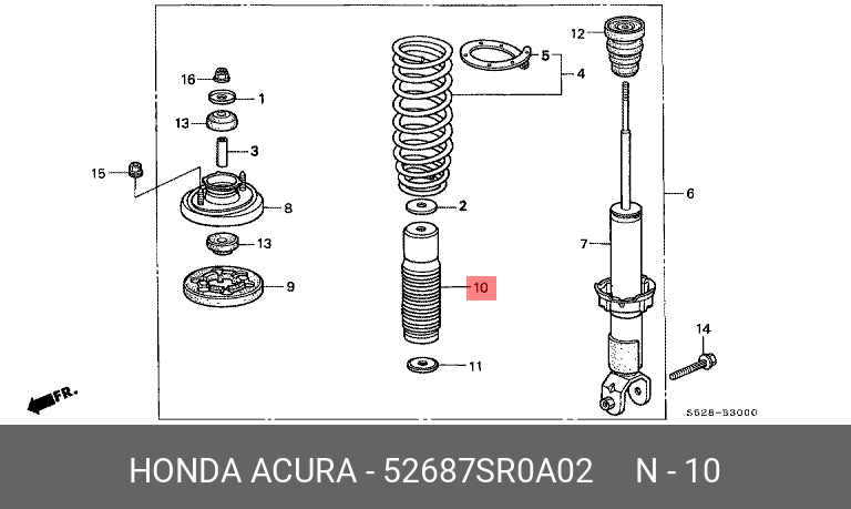 Амортизатор - Honda 52687-SR0-A02