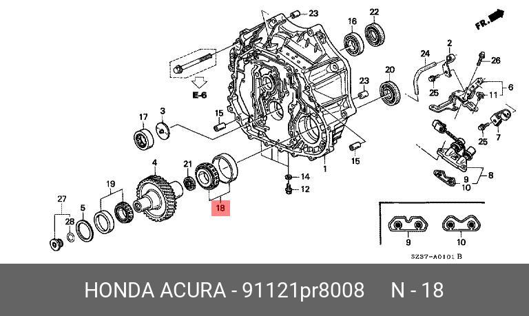 Подшипник - Honda 91121-PR8-008