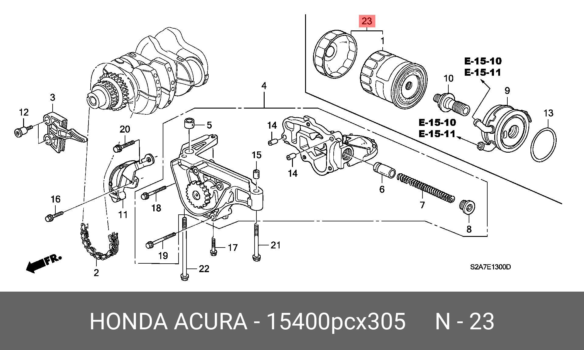 Фильтр масляный - Honda 15400PCX305