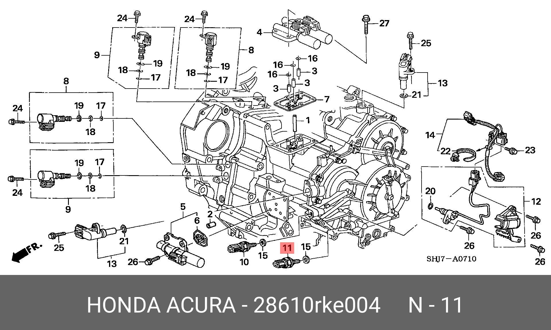 Датчик давления масла - Honda 28610-RKE-004
