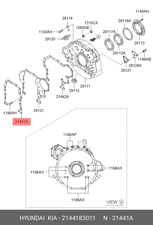 Прокладка блока цилиндров - Hyundai/Kia 2144183011
