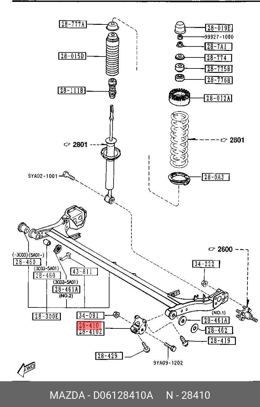 Опора двигателя - Mazda D061-28-410A