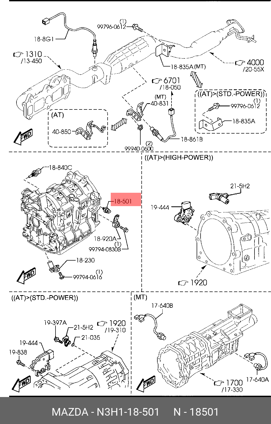Oeldruckschalter     *eb* - Mazda N3H1-18-501