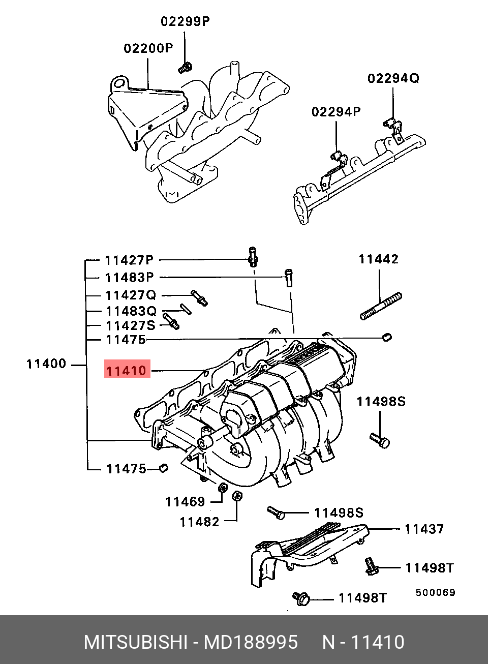 Прокладка - Mitsubishi MD188995