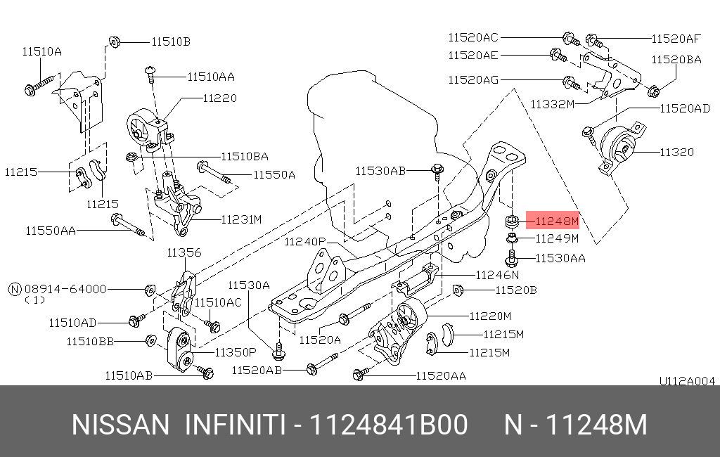 Проставка - Nissan 11248-41B00