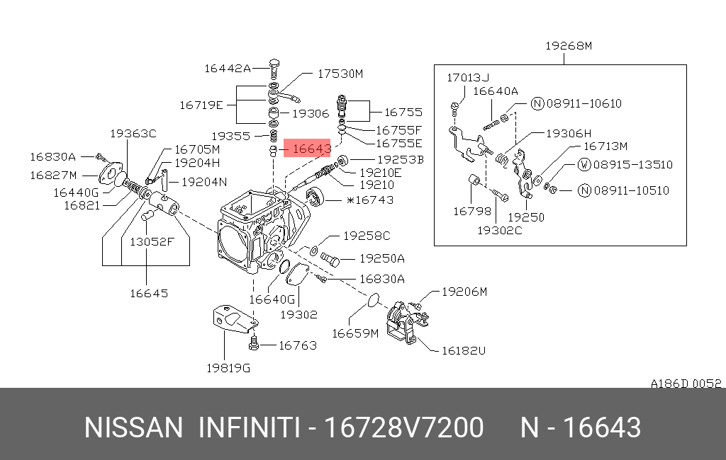 Фильтр воздушный - Nissan 16728-V7200
