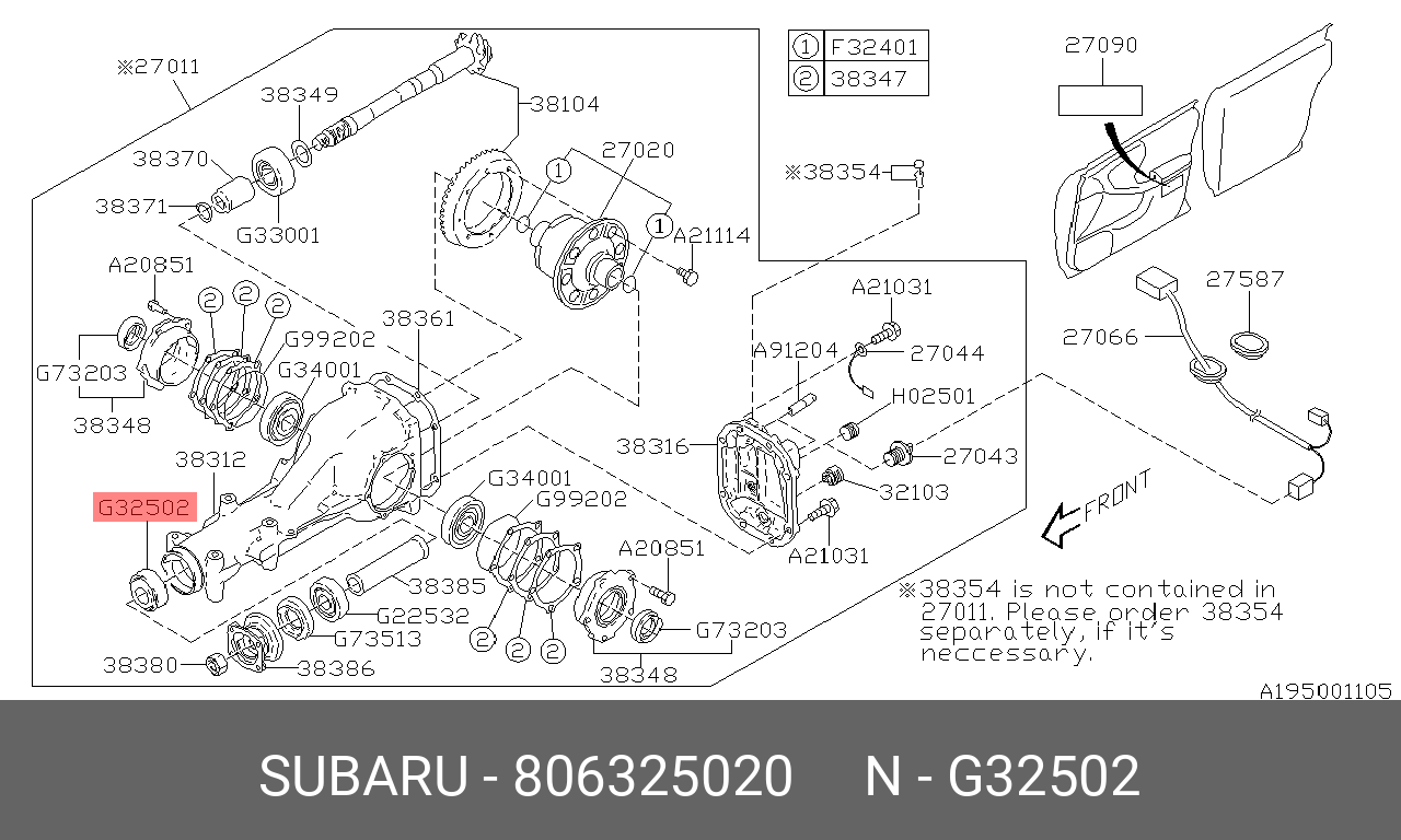 Подшипник - Subaru 806325020