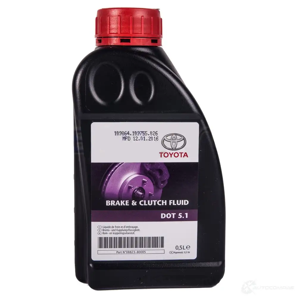 Dot-5.1 Жидкость тормозная Brake & Clutch Fluid , 0,5л - Toyota 08823-80005