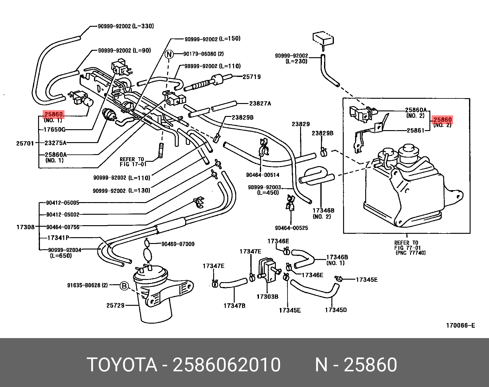 Клапан электромагнитный - Toyota 25860-62010