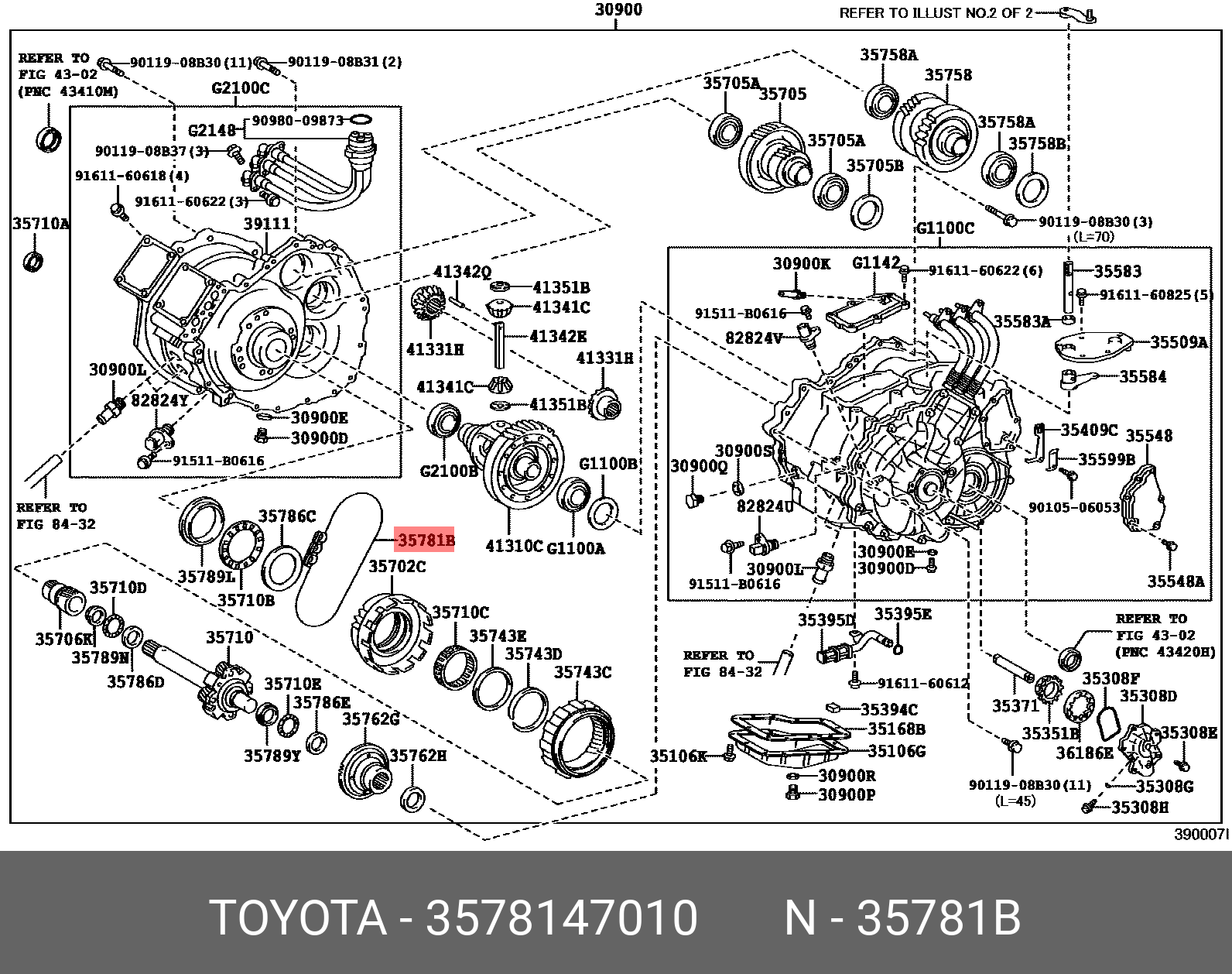 Цепь вариатора акпп - Toyota 35781-47010