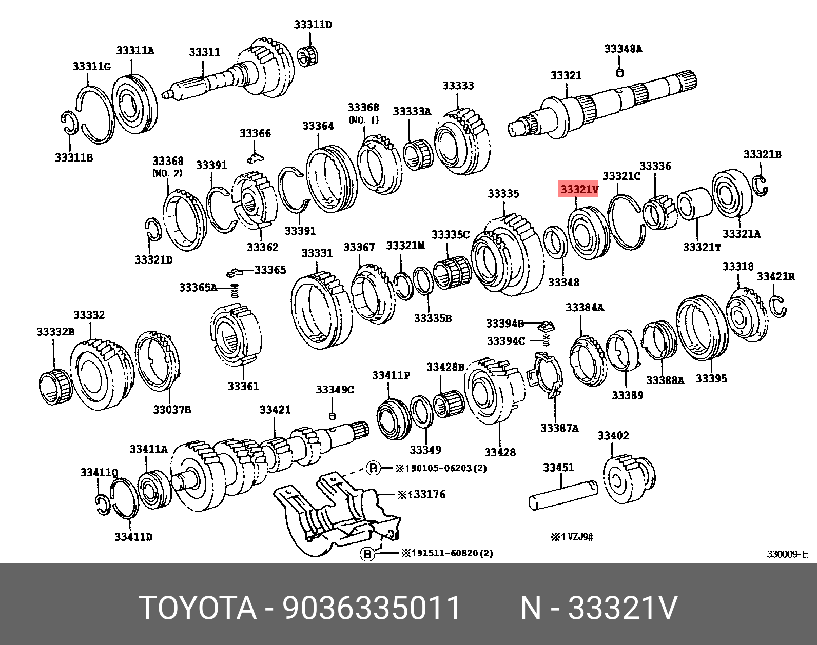 Подшипник ступицы колеса - Toyota 90363-35011