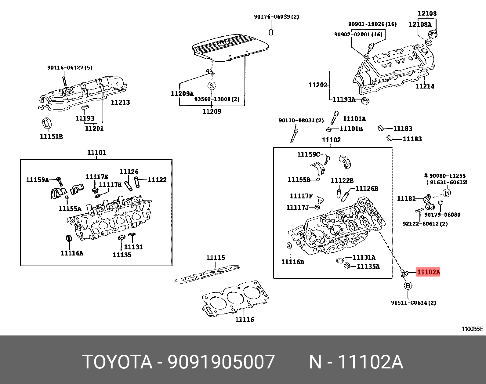 Датчик положения распредвала - Toyota 90919-05007
