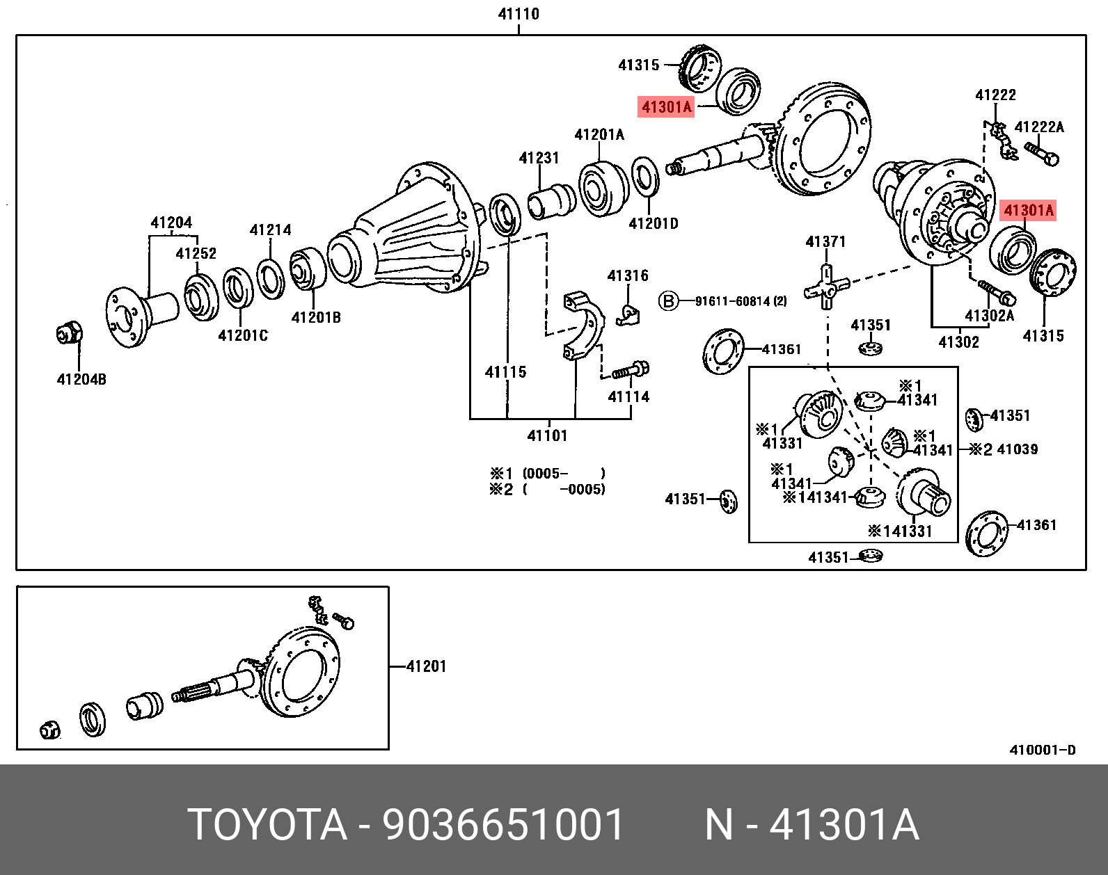 Подшипник ступицы колеса - Toyota 90366-51001