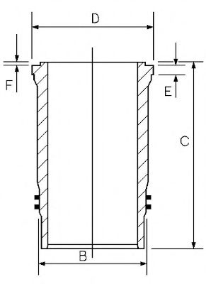 Гильза MB D=128mm (om421-4 a/la, om441-4 a/la) - Goetze 14-452030-00