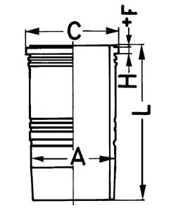 Гильза цилиндра MB om421/422/423/424/481/482/492/493 - Kolbenschmidt 89 180 110