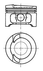 Поршень 2,8 VR6 AAA VW 82,01 - Kolbenschmidt 91 033 620