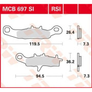 Колодки тормозные дисковые для мотоциклов - TRW MCB697SI